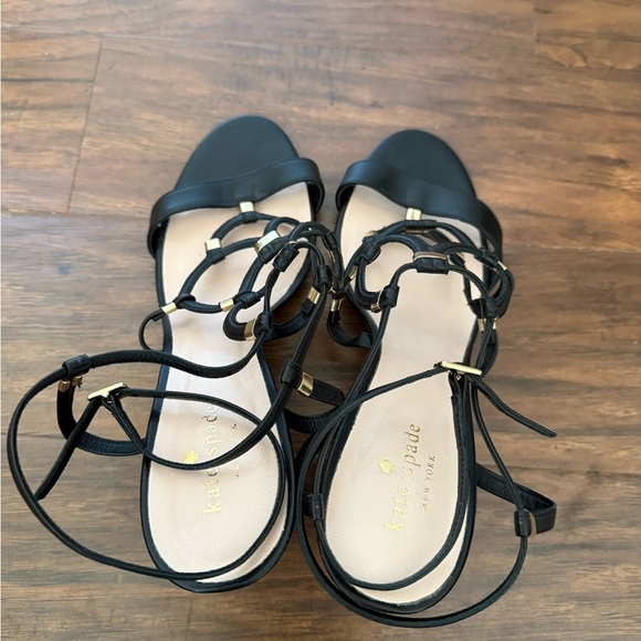 Kate Spade Black Strappy Dress Sandals-Elegant Party-Size11 - Picture 6 of 13